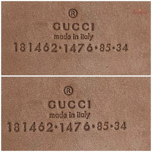 Authentic Gucci Cream GG Embossed Signature Leather Gold Pin Buckle Belt 85/34 - Picture 8 of 14